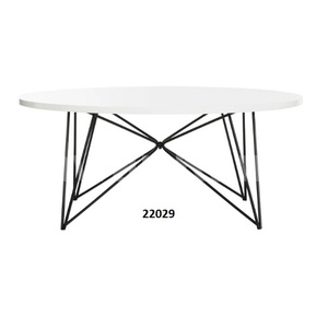 Juego de mesa auxiliar de diseño moderno de 2 piezas con mesa de centro de acabado de madera para la decoración del comedor de la sala de estar del hogar - Product Image 3