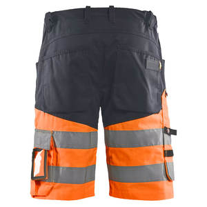 Hi Vis Reflective Working High Visibility Cargo Multi-Pockets Worker <b>Men</b> Construction Wear Safety <b>Shorts</b> - Product Image 2