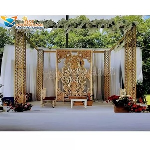Impresionante Mandap Metálico para Bodas al Aire Libre en EE. UU., Mandap Metálico para Ceremonias de Boda en Exteriores, Mandap de Jardín para Bodas Temáticas, Altar Chuppah en EE. UU. - Product Image 1