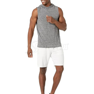 Summer Fitness Wear Regular Fit Gym <b>Sleeveless</b> <b>Hoodies</b> High Quality Polyester/Cotton Breathable Eco-Friendly Joxai Sports Wear - Product Image 3