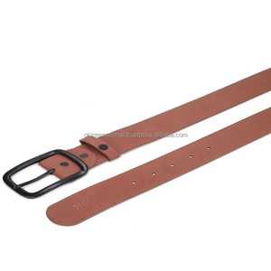 Cinturón informal clásico para hombre y mujer, cinturón de cuero marrón de alta calidad con acabado negro y hebilla antioxidante, nuevo, 2022 - Product Image 2