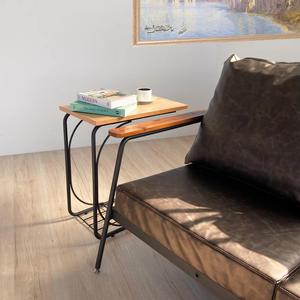 Table de canapé avec dessus en placage de chêne, bureau et maison C-Line - Product Image 3