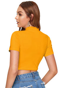 Dernière boutique indienne exclusive T-shirt à la mode confortable hauts en tricot pour les femmes vêtements de cérémonie réguliers avec appliques chics - Product Image 3