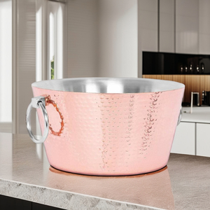 Seau à glace en métal nouvellement arrivé exportateur personnalisé nouveau design seau à glace à champagne en acier inoxydable article en gros nouveauté - Product Image 2