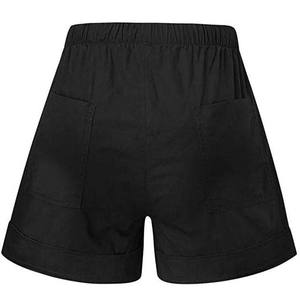 Pantalones cortos de Yoga transpirables para hombre y mujer, Shorts de gimnasio con logotipo personalizado, de algodón liso, holgados, con OEM - Product Image 4