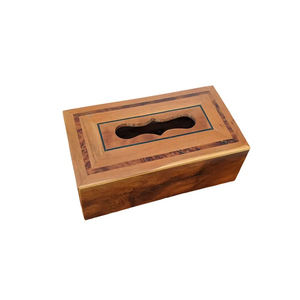 Fabricant et exportateur de boîte à mouchoirs en bois et en résine nouvelle boîte à mouchoirs à la mode porte-serviettes en forme de rectangle - Product Image 1