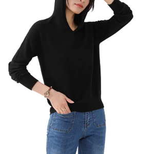 Suéter con capucha OEM para mujer Conjuntos de suéter de punto para mujer Suéter de lana Sudaderas con capucha para mujer Jerseys - Product Image 2