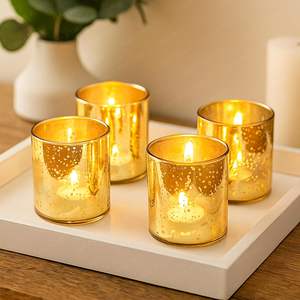 Portavelas de Vidrio Personalizado Ecológico con Diseño de Coral Plateado para Aromaterapia e Iluminación Diwali, Decoración Moderna y Elegante para el Hogar - Product Image 4