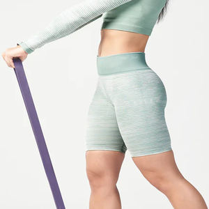 Pantalones cortos de gimnasio para correr de verano para mujer, 100% de algodón y poliéster, transpirables de secado rápido con cierre de cordón para entrenamiento - Product Image 6