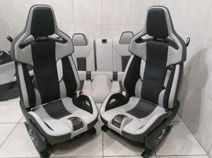 Asientos Deportivos para Auto en Cuero PU Negro y Blanco, Estilo Racing, Juego para G80/G82/G84 M3/M4 - Product Image 3