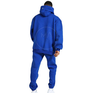 Ensemble de survêtement d'hiver pour hommes de haute qualité dernière conception décontracté à manches longues noir motif solide grande taille 100% coton respirant - Product Image 2