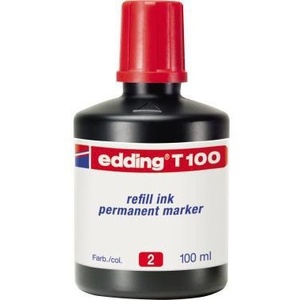 หมึกเติมปากกามาร์กเกอร์เอ็ดดิง ที 100 ขนาด 100 มล. สีแดง - Product Image 1