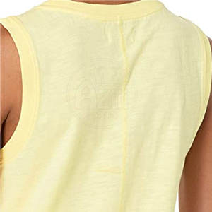 Camiseta sin mangas de algodón transpirable de alta calidad para mujer, logotipo frontal, colores y diseños personalizables, venta al por mayor - Product Image 5