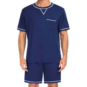 Personalizado 100% algodón hombres de talla grande gimnasio Fitness verano chándales manga corta Camiseta conjuntos cortos transpirable térmico verano - Product Image 2