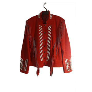 Vestes en cuir de Western de logo personnalisé de fabricant professionnel en gros perlé de franges uniques de couleurs vives pour des femmes - Product Image 1