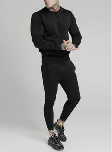 Nuevo chándal personalizado negro gráficos personalizados Slim Fit trajes hombres chándal moda hombres ropa deportiva chándal - Product Image 3