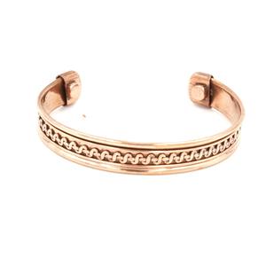 Adjustable Vintage-Inspired <b>Copper</b> Chain Link <b>Bracelet</b> Stylish Fashion Cuff Bangles Elegant Vintage-Inspired Fashion Accessory - Product Image 1