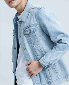 Chaquetas vaqueras de talla grande para caballeros, Chaquetas vaqueras para bicicleta al aire libre de calle de invierno con cuello vuelto hechas en Pakistán - Product Image 2