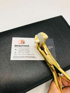 คีมกดเทปเหล็กชุบทองแบบมืออาชีพพร้อมแผ่นซิลิกอนเครื่องมือต่อผมใช้โลโก้ได้ตามต้องการ - Product Image 5