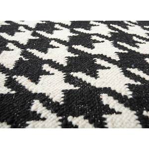 Tapis en laine tissée plate Alhambra gris et noir pour la maison - Tapis rectangulaire rayé abstrait en jute pour couloir et chambre - Product Image 3