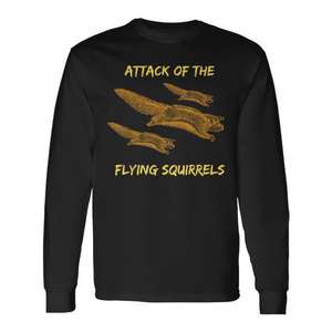 Camiseta de manga larga con diseño de animales de Attack Of The Flying Squirrels - Product Image 1