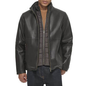 Chaqueta de Cuero para Hombre, Estilo Vintage, Impermeable, Resistente al Viento, con Cuello Alto, Personalizable con Logotipo, de Alta Calidad - Product Image 6
