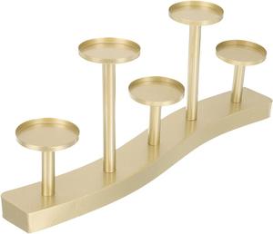 Portavelas de acero inoxidable brillante de 4 brazos, alta calidad, baja cantidad mínima, decoración para el hogar de lujo, novedad - Product Image 4