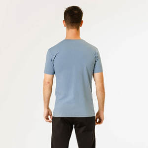 Camiseta de Manga Corta 100% Algodón con Estampado Digital Personalizado Azul, Corte Regular, Ecológica e Informal para Hombre - Product Image 2