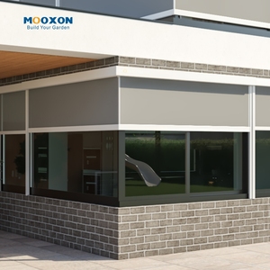 Persiana Enrollable en Forma de L con Cremallera para Esquina de Pérgola de 90 Grados, Sistema de Persianas Exteriores sin Diseño de Poste Central - Product Image 3