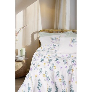 Juego de Funda Nórdica Individual Estiva de Cotton Box, 100% Algodón con Estampado Floral en Verde Menta para Uso Doméstico - Product Image 3