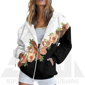 Sudadera con Capucha de Tela de Rizo Sublimada, Estampado Completo en la Parte Delantera, Logotipo, Ropa Casual para Mujer, Diseño Moderno, Manga Larga, Top de Invierno - Product Image 2