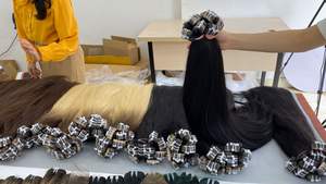 Grand Stock de cheveux vierges de qualité supérieure 100 extensions de cheveux humains à double tirage de haute qualité - Product Image 5