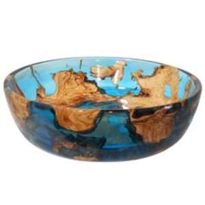 Handmade decorative <b>resin</b> bowl <b>for</b> modern home dining <b>table</b> centerpiece with unique artistic marble effect design - Product Image 1