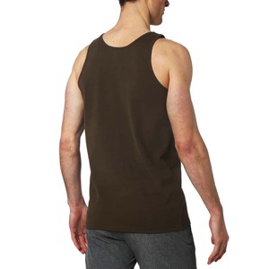 Blanc nouveaux hauts de sport à la mode sans manches coton épaule lâche débardeur hommes - Product Image 6