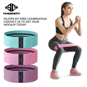 Ensemble de bandes de résistance personnalisées avec logo, bandes de hanches en latex pour femmes, bandes d'exercice antidérapantes, vente en gros - Product Image 2