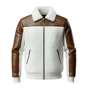 Veste d'hiver en cuir gaufré de style luxueux avec finition de haute qualité, design texturé confortable, logo frontal, écologique et respirante - Product Image 1