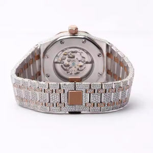 <b>Mens</b> Luxury Quartz Stainless Steel Antique Business <b>Watch</b> with Moissanite Diamond Precision Executive Dress <b>Watch</b> - Product Image 4