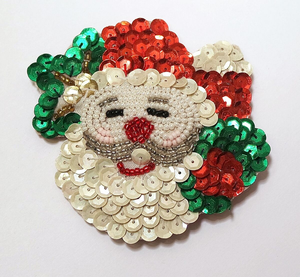 Broche de cuentas bordado hecho a mano personalizado, diseño de Reno y copo de nieve para regalos de boda o Navidad - Product Image 6