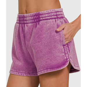 Short femme délavé à l'acide Service OEM respirant fabriqué en usine Offre Spéciale jupe courte - Product Image 4