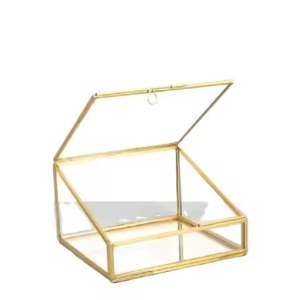 Caja de Joyería de Vidrio Rectangular Hecha a Mano de Excelente Calidad, Clásica y Elegante, Caja de Almacenamiento de Joyas Decorativa para el Hogar - Product Image 3