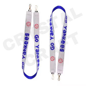 Go pokes Customized White Gold Seed Bead Bag Straps 'Hook Em Horns' Fashionable <b>Accessory</b> Beaded <b>Purse</b> Strap - Product Image 4