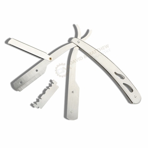 Chuyên Nghiệp Duy Nhất Lưỡi Thép Không Gỉ Thẳng Cạnh Cạo Râu Dao Cạo Tóc - Product Image 6