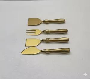 Ensemble de service à fromage en acier inoxydable de qualité supérieure avec couteaux à fromage et manche en résine, compatible lave-vaisselle, outils de cuisine écologiques - Product Image 2