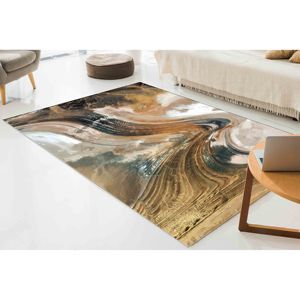 Tapis imprimé - Tapis modernes, tapis marron, tapis cadeau pour homme, tapis doux non tissé - Product Image 3