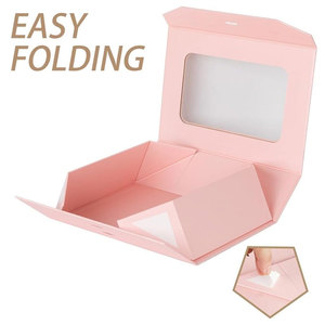 Caja de perfume Papel Desenvolver la belleza Caja de regalo de perfume de buena calidad con ventana transparente y cinta - Product Image 5