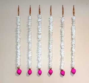 พวงมาลัยสายบัวดอกมะลิตกแต่งเทศกาลและงานปาร์ตี้ตกแต่ง ganpati พวงมาลัยตกแต่งวัดแขวนผนัง - Product Image 3