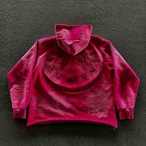 Fabricant 1000GSM 600GSM Patches de broderie en relief personnalisés Vintage Acid Washed Hoodie - Product Image 4