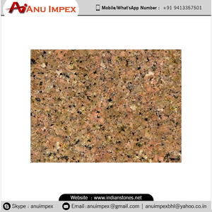 Excepcional losa de granito amarillo amanecer, piedra natural pulida con patrones moteados amarillos vibrantes, uso en la cocina interior y exterior - Product Image 3