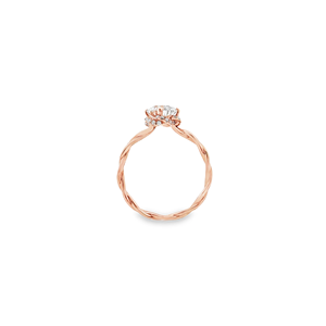 Bague en or massif 14 carats avec diamants de laboratoire | Bague de fiançailles et de mariage de luxe minimaliste - Product Image 5