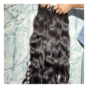 ผมต่อจากผมธรรมชาติแบบดิบของอินเดีย100% มัดผมบริสุทธิ์ที่มีเนื้อเนียนนุ่มและไม่พันกัน - Product Image 1